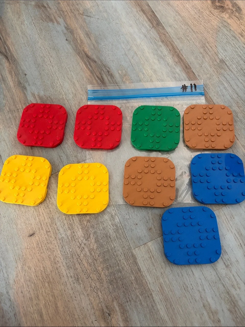 LEGO Plates LOT Pieces Baseplates 8x8 round edge lot of 9